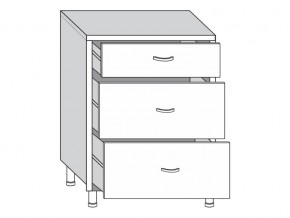 2.60.03 Шкаф-стол на 600мм с 3-мя ящиками в Снежинске - snezhinsk.mebel74.com | фото