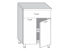 2.60.21 Шкаф-стол на 600мм с 1-м ящиком и 2-мя дверцами в Снежинске - snezhinsk.mebel74.com | фото