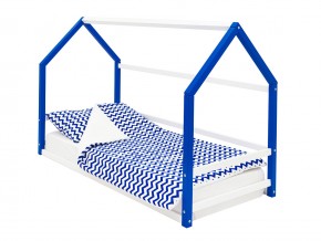 Детская кровать-домик Монтессори Svogen сине-белый в Снежинске - snezhinsk.mebel74.com | фото 1
