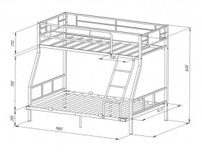 Двухъярусная кровать Гранада-1 140 Коричневый в Снежинске - snezhinsk.mebel74.com | фото 2