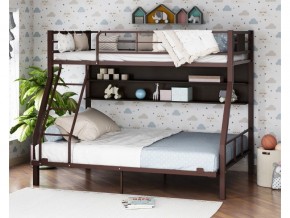Двухъярусная кровать Гранада-1П 140 коричневый в Снежинске - snezhinsk.mebel74.com | фото