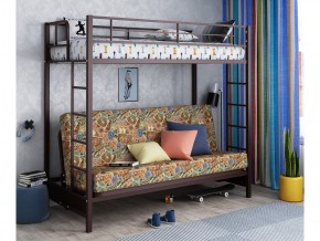 Двухъярусная кровать с диваном Мадлен Коричневая-марки в Снежинске - snezhinsk.mebel74.com | фото