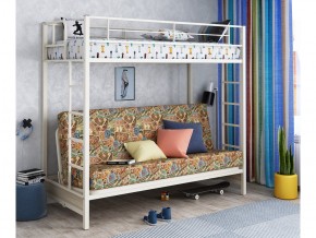 Двухъярусная кровать с диваном Мадлен Слоновая кость-марки в Снежинске - snezhinsk.mebel74.com | фото