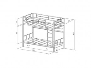 Двухъярусная кровать Севилья 2 ПЯ Коричневая в Снежинске - snezhinsk.mebel74.com | фото 2