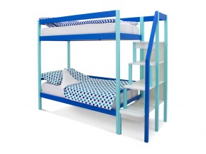 Двухъярусная кровать Svogen мятно-синий в Снежинске - snezhinsk.mebel74.com | фото