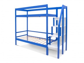 Двухъярусная кровать Svogen с бортиком синий в Снежинске - snezhinsk.mebel74.com | фото 2