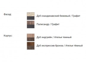 Гостиная Нота-28 дуб экспрессив бронза/ателье темный в Снежинске - snezhinsk.mebel74.com | фото 2