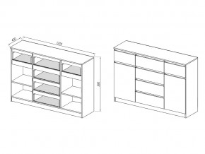 Комод Мори МК1200.4/2 Белый в Снежинске - snezhinsk.mebel74.com | фото 3