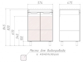 Комплект мебели для ванной 3D 60 в Снежинске - snezhinsk.mebel74.com | фото 4