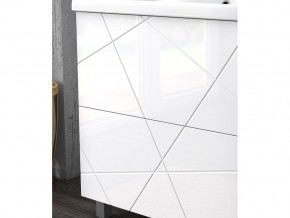 Комплект мебели в ванную Geometry 800 белый с пеналом в Снежинске - snezhinsk.mebel74.com | фото 4