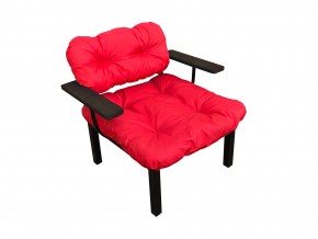 Кресло Дачное красная подушка в Снежинске - snezhinsk.mebel74.com | фото