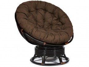 Кресло-качалка Papasan w 23/01 B с подушкой Antique brown, ткань Коричневый в Снежинске - snezhinsk.mebel74.com | фото