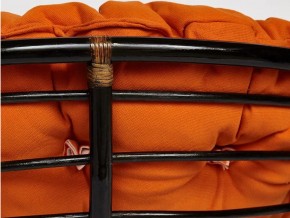 Кресло-качалка Papasan w 23/01 B с подушкой Antique brown, ткань Оранжевый в Снежинске - snezhinsk.mebel74.com | фото 4