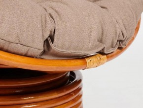 Кресло-качалка Papasan w 23/01 B с подушкой Cognac, экошерсть Коричневый в Снежинске - snezhinsk.mebel74.com | фото 2