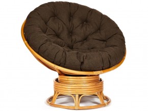 Кресло-качалка Papasan w 23/01 B с подушкой Honey, ткань Коричневый в Снежинске - snezhinsk.mebel74.com | фото 1