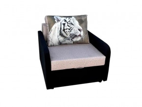 Кресло кровать Канзасик с подлокотниками тигр белый в Снежинске - snezhinsk.mebel74.com | фото