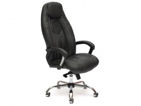 Кресло офисное Boss Lux хром кожзам черный в Снежинске - snezhinsk.mebel74.com | фото 1