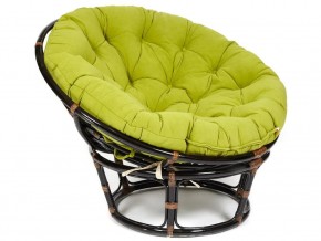 Кресло Papasan 23/01 W с подушкой Antique brown, флок Олива в Снежинске - snezhinsk.mebel74.com | фото 1