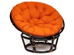 Кресло Papasan 23/01 W с подушкой Antique brown, ткань Оранжевый в Снежинске - snezhinsk.mebel74.com | фото