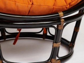 Кресло Papasan 23/01 W с подушкой Antique brown, ткань Оранжевый в Снежинске - snezhinsk.mebel74.com | фото 3