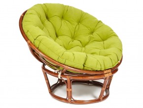 Кресло Papasan 23/01 W с подушкой Pecan, флок Олива в Снежинске - snezhinsk.mebel74.com | фото