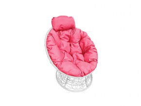 Кресло Папасан мини с ротангом розовая подушка в Снежинске - snezhinsk.mebel74.com | фото 1
