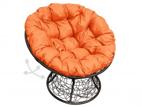 Кресло Папасан пружинка с ротангом оранжевая подушка в Снежинске - snezhinsk.mebel74.com | фото 1