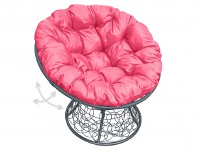 Кресло Папасан пружинка с ротангом розовая подушка в Снежинске - snezhinsk.mebel74.com | фото