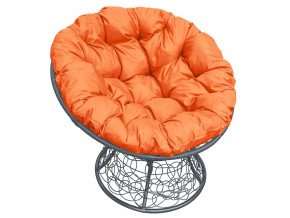 Кресло Папасан с ротангом оранжевая подушка в Снежинске - snezhinsk.mebel74.com | фото 1