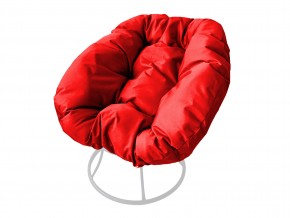 Кресло Пончик без ротанга красная подушка в Снежинске - snezhinsk.mebel74.com | фото