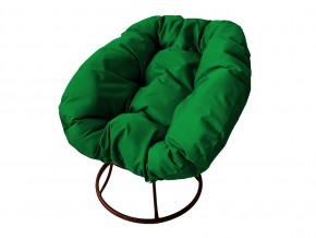 Кресло Пончик без ротанга зелёная подушка в Снежинске - snezhinsk.mebel74.com | фото