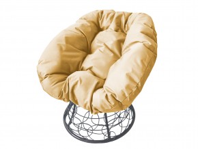 Кресло Пончик с ротангом бежевая подушка в Снежинске - snezhinsk.mebel74.com | фото