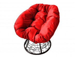 Кресло Пончик с ротангом красная подушка в Снежинске - snezhinsk.mebel74.com | фото