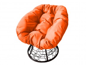 Кресло Пончик с ротангом оранжевая подушка в Снежинске - snezhinsk.mebel74.com | фото