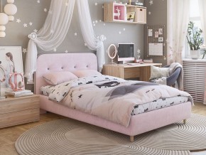 Кровать 1200 Лео велюр нежно-розовый в Снежинске - snezhinsk.mebel74.com | фото 4