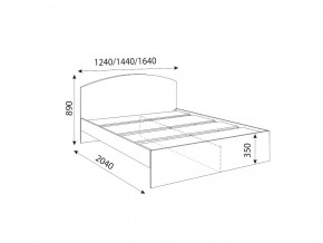 Кровать 1200R Осло модуль М08 с настилами Лайт Белый в Снежинске - snezhinsk.mebel74.com | фото 2