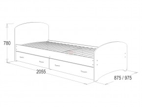 Кровать-6 одинарная с 2-мя ящиками 900*2000 венге в Снежинске - snezhinsk.mebel74.com | фото 2