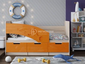 Кровать Дельфин-6 МДФ 1600 Оранжевый металлик в Снежинске - snezhinsk.mebel74.com | фото