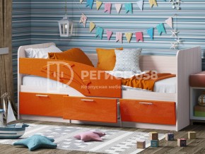 Кровать Дельфин МДФ 1600 Апельсин металлик в Снежинске - snezhinsk.mebel74.com | фото