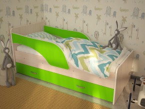 Кровать детская Максимка млечный дуб-лайм в Снежинске - snezhinsk.mebel74.com | фото