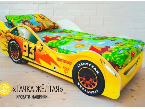 Кровать детская машина Тачка Желтая в Снежинске - snezhinsk.mebel74.com | фото