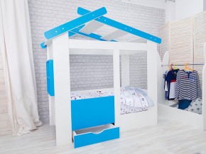 Кровать детская Теремок с ящиком лазурь в Снежинске - snezhinsk.mebel74.com | фото 1