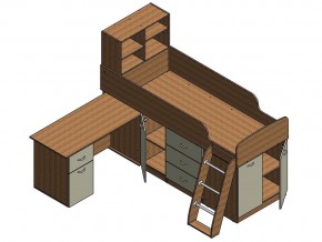 Кровать Дюймовочка 1 Розовый в Снежинске - snezhinsk.mebel74.com | фото 3