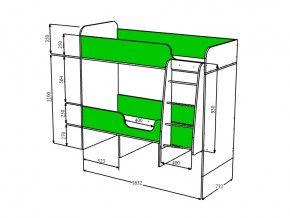 Кровать двухъярусная Малыш двойняшка белый в Снежинске - snezhinsk.mebel74.com | фото 3