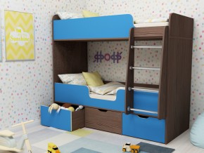 Кровать двухъярусная Малыш двойняшка бодега-голубой в Снежинске - snezhinsk.mebel74.com | фото