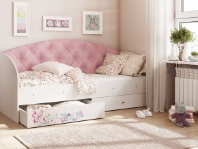 Кровать Эльза Белый-розовый в Снежинске - snezhinsk.mebel74.com | фото