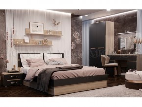 Кровать Ким 1400 Графит софт, сонома в Снежинске - snezhinsk.mebel74.com | фото 2