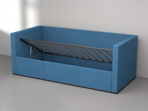 Кровать мягкая с подъёмным механизмом арт. 030 синий в Снежинске - snezhinsk.mebel74.com | фото 2