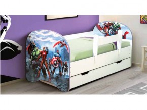 Кровать с фотопечатью с 1 ящиком Супергерои 800*1600 в Снежинске - snezhinsk.mebel74.com | фото