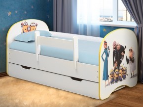 Кровать с фотопечатью с 1 ящиком Веселое семейство 700*1400 в Снежинске - snezhinsk.mebel74.com | фото 1